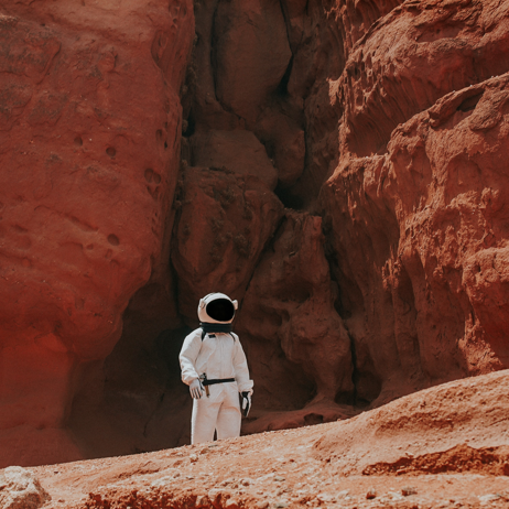 One astronaut on Mars